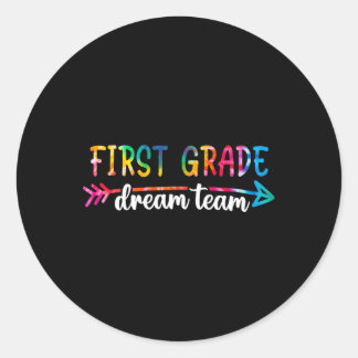 Adesivo Redondo De Volta À Equipe De Sonhos De Primeira Classe
