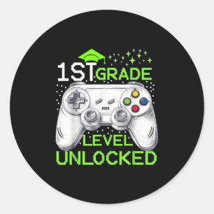 Adesivo Redondo De Volta À Escola 1ruas Gamer Boys Desbloqueados