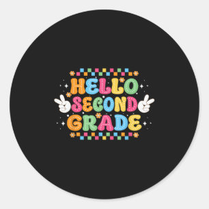 Adesivo Redondo De Volta À Escola, Alô, segundo De 2º Grau B