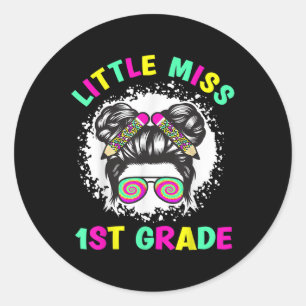 Adesivo Redondo De Volta à Escola Garotas Engraçadas Aluna Perde 1