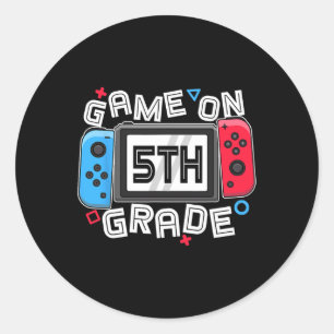 Adesivo Redondo De Volta Ao Jogo Da Escola No Grau De 5