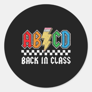 Adesivo Redondo De Volta Para A Classe Rocks De Volta Para A Escol