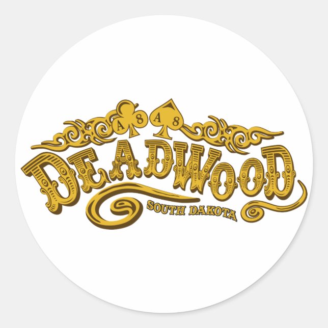 Adesivo Redondo Deadwood Saloon (Frente)