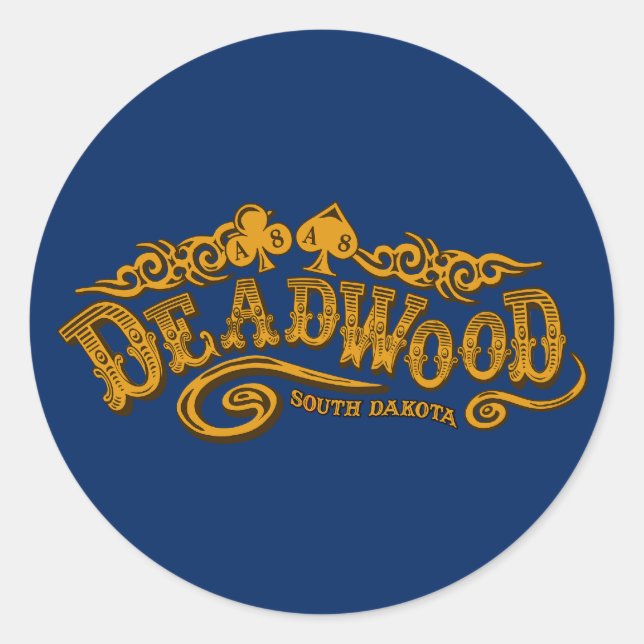 Adesivo Redondo Deadwood Saloon (Frente)