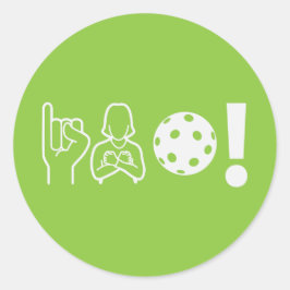 Adesivo Redondo Deaf Pickleball