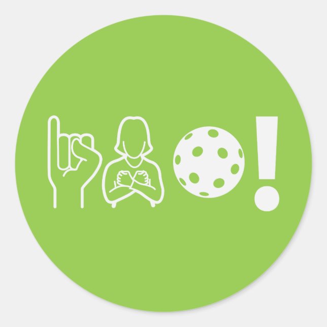 Adesivo Redondo Deaf Pickleball (Frente)