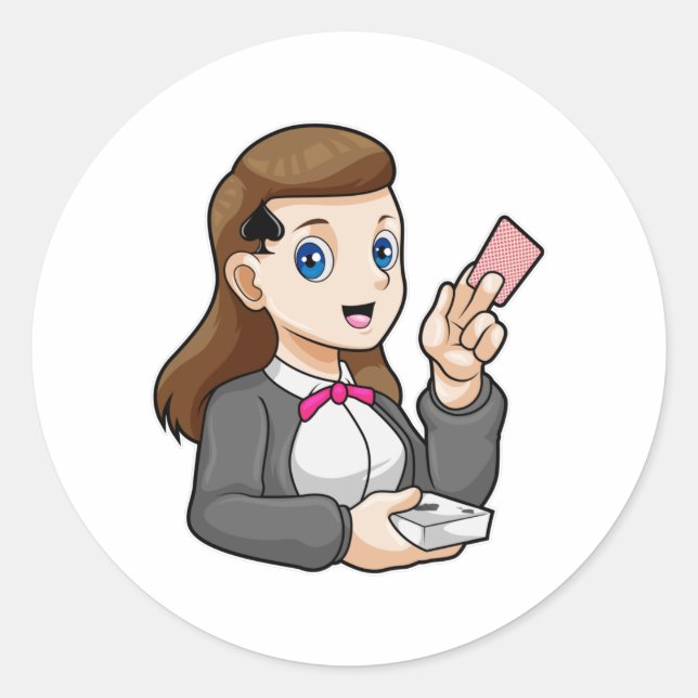 Adesivo Redondo Dealer no Poker (Frente)