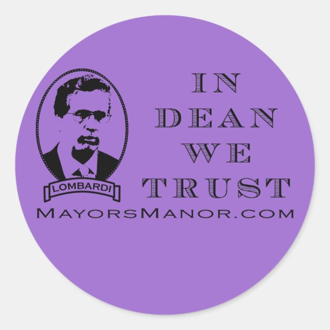 Adesivo Redondo Dean, fique com ele! (Frente)