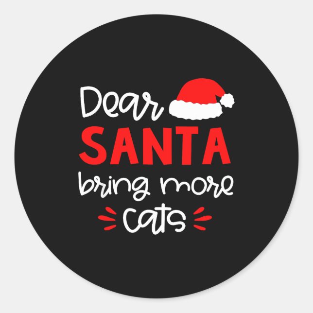 Adesivo Redondo Dear Santa Shirt Funny Matching Family Christmas P (Frente)