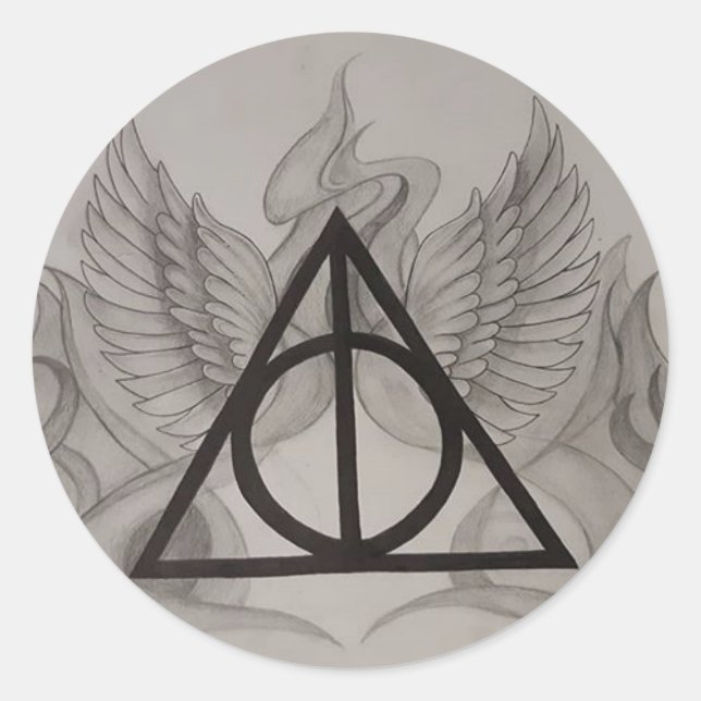 Adesivo Redondo Deathly Hallows (Frente)