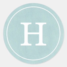Adesivo Redondo Debonair Turquoise Monograma