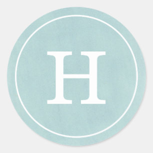 Adesivo Redondo Debonair Turquoise Monograma