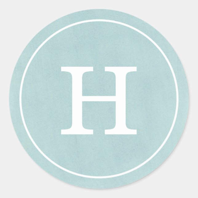 Adesivo Redondo Debonair Turquoise Monograma (Frente)