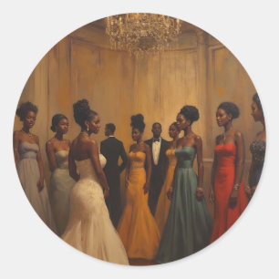 Adesivo Redondo Debutantes do Renascimento de Harlem