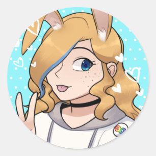 Adesivo Redondo Decal do HunneBunn PFP