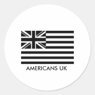 ADESIVO REDONDO DECAL DO REINO UNIDO AMERICANO