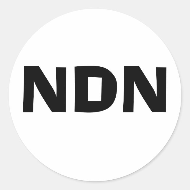 Adesivo Redondo decal NDN (Frente)