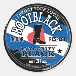 Adesivo Redondo Decalque do orgulho do Bootblack