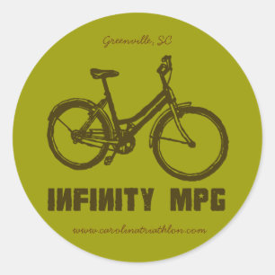Adesivo Redondo Decalque marrom da INFINIDADE MPG,