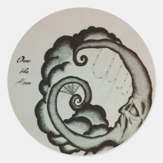 Adesivo Redondo Decalques/etiquetas da lua de Ouija