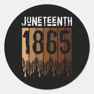 Adesivo Redondo Décima Camiseta de Junho 19 de junho de 1865 Dia d