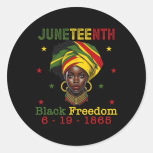 Adesivo Redondo Décima Junta Americana de Melanin Black Hist