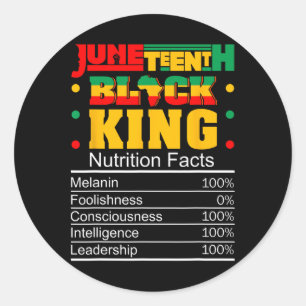 Adesivo Redondo Décima Junta de Black King Nutritional Facts Orgul