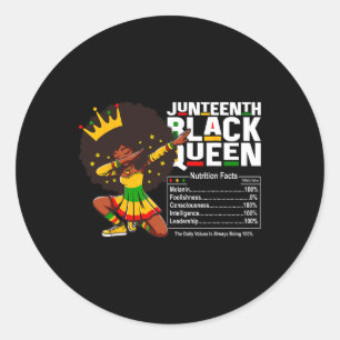 Adesivo Redondo Décima Junta de Dabbing Black Queen Fatos Nutricio
