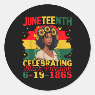 Adesivo Redondo Décima Junta Liberdade Negra junho 19 1865 Afro-Am