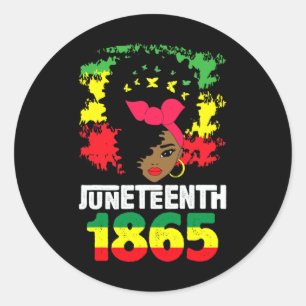 Adesivo Redondo Décima Junta Livre Desde 1865 Melanin Black Girlwo