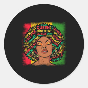 Adesivo Redondo Décima Junta Melanina Black Queen African American