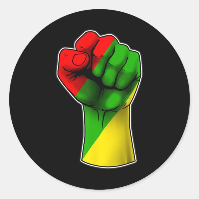 Adesivo Redondo Décima Sétima Celebra da Libertação Afro-Americana (Frente)