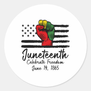 Adesivo Redondo Décima Sétima Celebração Liberdade 19 de junho Bla