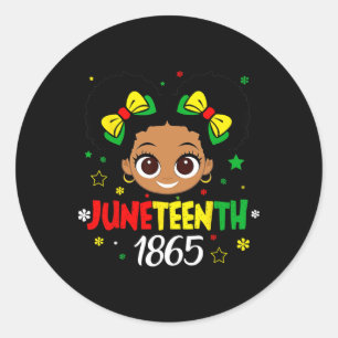 Adesivo Redondo Décima Sétima Celebrando 1865 Meninas Negras Cute