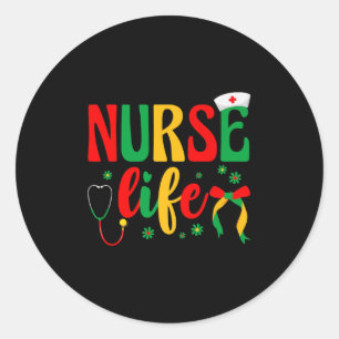 Adesivo Redondo Décima Sétima Enfermeira Africana Enfermeiras Mães