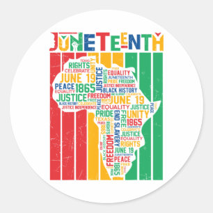 Adesivo Redondo Décima Sétima História Negra Africana Liberdade