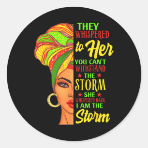 Adesivo Redondo Décima Sétima História Negra Mulher Africana Afro