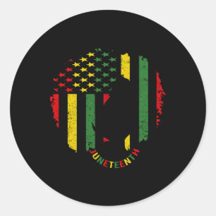 Adesivo Redondo Décima Sétima Negra Bandeira História Africana Ame