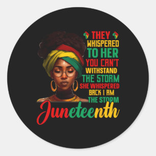 Adesivo Redondo Décimo Junho Eu Sou A Tempestade Mulheres Negras H