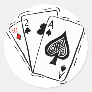 Adesivo Redondo Deck de Cartão Las Vegas