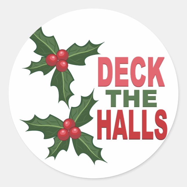 Adesivo Redondo Deck The Halls (Frente)