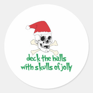 Adesivo Redondo Deck The Halls