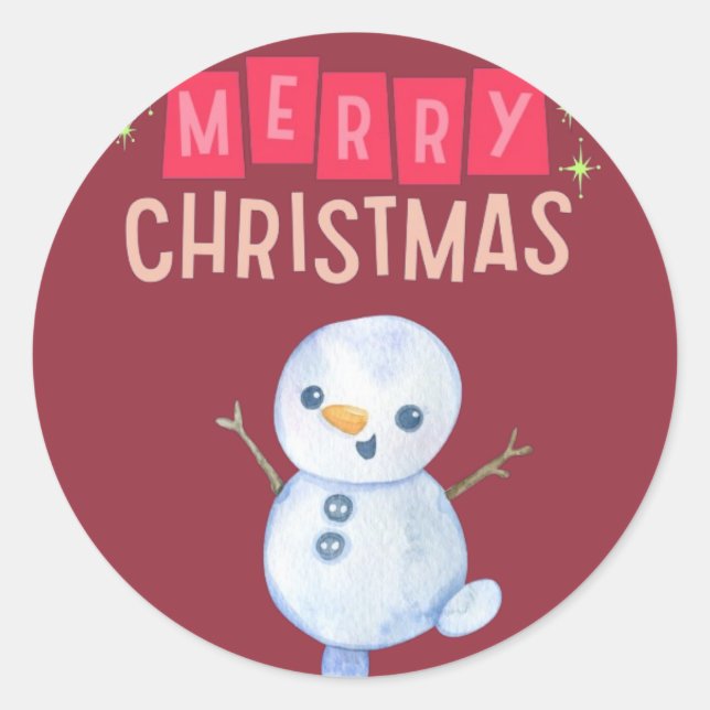 Adesivo Redondo Deck the Halls: Feliz Natal (Frente)