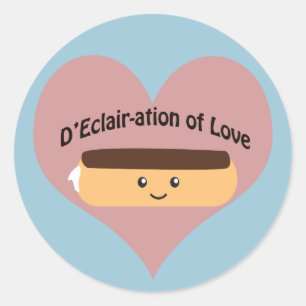 Adesivo Redondo D'eclair-ation do amor