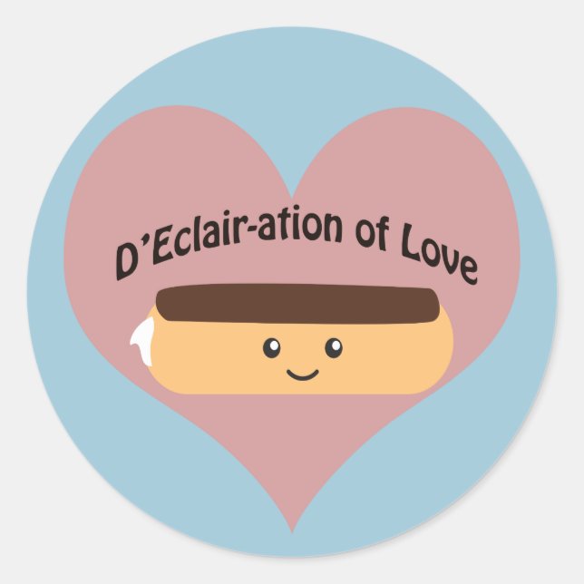 Adesivo Redondo D'eclair Of Love (Frente)
