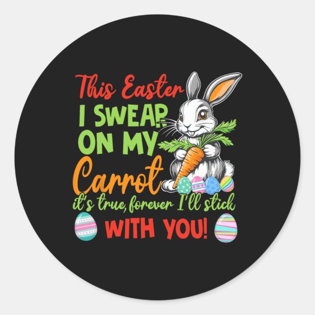 Adesivo Redondo Declaração De Amor Para Páscoa (Frente)