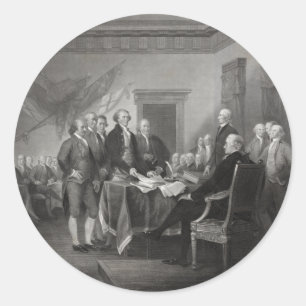 Adesivo Redondo Declaração de independência