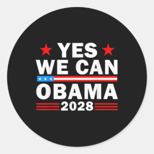 Adesivo Redondo Declaração de Obama Comeback 2028