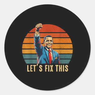 Adesivo Redondo Declaração de Obama Comeback 2028