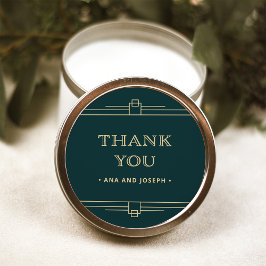 Adesivo Redondo Deco Moderno | Casamento de Emerald Green e Champa